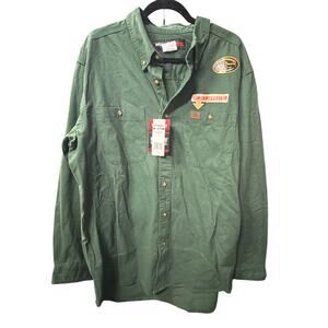 Wrangler Outdoor Button Down Shirt Men’s XL Green Utility Workwear NWT